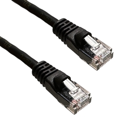 PSI DATA 5E04UMBK-PC-25 CAT5E BLACK PATCH CORD WITH SNAGLESS BOOT, 350MHZ UTP, WIRED T568B, 25' LENGTH