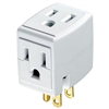 LEVITON 692-W INDOOR GROUNDED TRIPLE CUBE TAP, NEMA 5-15R   125VAC 15A, WHITE