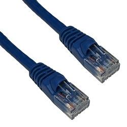 PSI 6E04UMBL-PC-01 CAT6E BLUE PATCH CORD WITH SNAGLESS      BOOT, 550MHZ UTP, WIRED T568B, 1' LENGTH (12 INCHES)