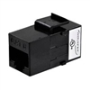 PSI DATA 6KSCBK1-S CAT6 PANEL MOUNT FEED-THRU COUPLER       KEYSTONE STYLE, BLACK (RJ45 FEMALE TO RJ45 FEMALE)