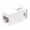 PSI DATA 6KSCWH1-S CAT6 INLINE COUPLER, KEYSTONE TYPE, RJ45 FEMALE TO RJ45 FEMALE, WHITE