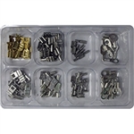 PICO 6NI-E NON-INSULATED TERMINAL ASSORTMENT KIT, AN        ASSORTMENT OF BUTTED SEAM RINGS, FLAGS, AND QUICK CONNECTORS