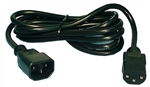 PHILMORE 70-254 AC POWER EXTENSION CORD, C13 IEC TO C14     IEC (M-F), 18AWG 105C/300V IEC320, 6' LENGTH