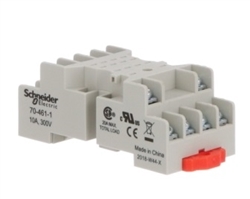 SCHNEIDER 70-461-1 RELAY BASE / SOCKET 4PDT 14 PIN,         DIN RAIL OR PANEL MOUNT, 10A@300V