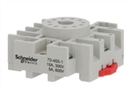 SCHNEIDER 70-465-1 RELAY BASE / SOCKET 3PDT 11 PIN OCTAL,   DIN RAIL OR PANEL MOUNT, 15A@300V & 5A@600V