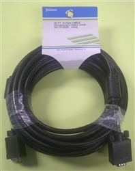 PHILMORE 70-5028 HIGH RESOLUTION SUPER VGA (S-VGA) CABLE,   HIGH DENSITY 15 PIN D-SUB, MALE-FEMALE, 25' LENGTH