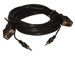 PHILMORE 70-5329 HIGH RESOLUTION SUPER VGA (S-VGA) CABLE    WITH 3.5MM AUDIO PLUG, HD15 D-SUB, MALE-MALE, 25' LENGTH