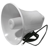 MODE 70-707-1 OUTDOOR HORN SPEAKER, 8 OHM @ 10W, WHITE ABS  PLASTIC, 5" OPENING, 6" WIRE LEADS