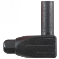 NTE BLACK RIGHT ANGLE SHROUDED BANANA PLUG 72-063