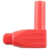 NTE RED RIGHT ANGLE SHROUDED BANANA PLUG 72-064