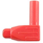 NTE RED RIGHT ANGLE SHROUDED BANANA PLUG 72-064