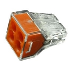WAGO 773-164 STANDARD TERMINAL BLOCK ORANGE, 4 CONTACTS,    18-12AWG, WIRE CONNECTOR, 24A CURRENT RATING, 100/PACK