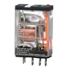 SCHNEIDER 781XAXRM4L-24A RELAY 24VAC SPDT 5 PIN SLIMLINE,   CSA: 15A@150VAC/28VDC 10A@277VAC, WITH TEST BUTTON & LED