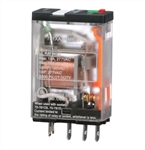 SCHNEIDER 781XAXRM4L-24A RELAY 24VAC SPDT 5 PIN SLIMLINE,   CSA: 15A@150VAC/28VDC 10A@277VAC, WITH TEST BUTTON & LED