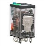 SCHNEIDER 782XBXM4L-12D RELAY 12VDC DPDT "ICECUBE" 8 PIN,   CSA: 15A@150VAC/28VDC 10A@277VAC, WITH TEST BUTTON & LED