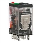 SCHNEIDER 782XBXM4L-24A RELAY 24VAC DPDT "ICECUBE" 8 PIN,   CSA: 15A@150VAC/28VDC 10A@277VAC, WITH TEST BUTTON & LED