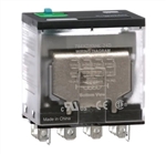 SCHNEIDER 784XDXM4L-24D RELAY 24VDC 4PDT "ICECUBE" 14 PIN,  CSA: 15A@150VAC/28VDC 10A@277VAC, WITH TEST BUTTON & LED