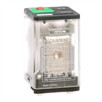 SCHNEIDER 788XBXRM4L-120A RELAY 120VAC DPDT 8 PIN,          10A@277VAC/30VDC, WITH TEST BUTTON & LED, CUL/CSA