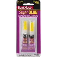 SUREHOLD 78-SH-375 SUPER GLUE CYANOACRYLATE ADHESIVE        2X2GRAM TUBE, SUPER FAST PERMANENT BOND, DRIES CLEAR