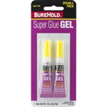 SUREHOLD 78-SH-376 SUPER GLUE CYANOACRYLATE ADHESIVE GEL    2X2GRAM TUBES, SUPER FAST PERMANENT BOND, DRIES CLEAR