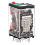 SCHNEIDER 792XDXM4L-24A RELAY 24VAC 4PDT "ICECUBE" 14 PIN,  6A@277VAC, 8A@120VAC/30VDC, WITH TEST BUTTON & LED, CUL/CSA