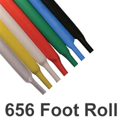 PICO 8319-7-27 YELLOW HEAT SHRINK TUBING 1/8" DIAMETER 2:1  SHRINK RATIO, SINGLE WALL, 656FT ROLL