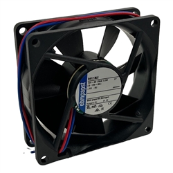 EBM-PAPST 8412NLE 12VDC BALL BEARING FAN 80MM X 80MM X 25MM 19.4CFM 17DB 0.3W 0.03A 1500RPM 2 WIRE