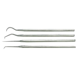 PROSKIT 900-205 4-PIECE DENTAL PROBE PICK SET, STAINLESS    STEEL