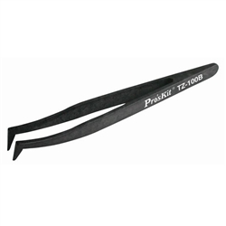 PROSKIT 900-264 ESD SAFE CURVED TIP TWEEZERS 4.5"