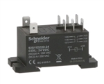 SCHNEIDER 92S11D22D-24 POWER RELAY 24VDC DPDT 30A-NO/3A-NC, FLANGE MOUNT STYLE