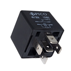 PICO 931-11 AUTOMOTIVE RELAY 12VDC SPDT, 30A-NC/40A-NO,     NO BRACKET, SUPRESSION RESISTOR, ALT TO TYCO 1432786-1