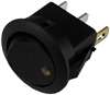 PICO 9415-7-11 ROUND ROCKER SWITCH SPST ON-OFF, 16A @ 12VDC, AMBER LED, 3/4" MOUNTING HOLE, QC TERMINALS