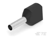 AMP TE 966144-6 BLACK DUAL WIRE FERRULE, 2 X 1.5MM          (2 X 15AWG) 100/PACK