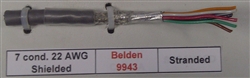 BELDEN 22AWG 7 CONDUCTOR CABLE, STRANDED, SHIELDED, GRAY    PVC, CMG/FT4 300V 80C 9943 (152M = FULL ROLL)