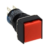 IDEC AB6Q-M2P-R MOMENTARY PUSH BUTTON SWITCH DPDT, 16MM     HOLE DIAMETER, RED SQUARE