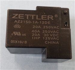 ZETTLER AZ2150-1A-12DE 12VDC PCB APPLIANCE RELAY SPST-NO    RATED 40A 250VAC / 20A 30VDC