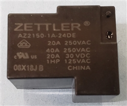 ZETTLER AZ2150-1A-24DE 24VDC PCB APPLIANCE RELAY SPST-NO    RATED 40A 250VAC / 20A 30VDC