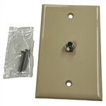 PROVO WCP-1 COAXIAL WALLPLATE WITH F81 JACK, BEIGE/IVORY    *FINAL SALE - NO LONGER STOCKED*