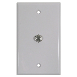 MODE 16-170W-0 CATV WALL PLATE WITH F81, WHITE