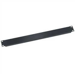 MID ATLANTIC 1U BLANK PANEL, BLACK BRUSHED AND ANODIZED BL1 ALUMINUM, FLANGED *SPECIAL ORDER*