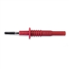 MUELLER BU-26106-2 THREADED TEST PROBE TIP, BANANA PLUG     CONNECTION, UL LISTED, RED