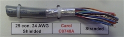 GENERAL CABLE CAROL C0748A 24AWG 25 CONDUCTOR STRANDED      SHIELDED PVC CMG 300V 60C (305M = FULL ROLL)