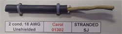 GENERAL CABLE CAROL C1302 20AWG 2 CONDUCTOR STRANDED BRAID  SHIELDED BLACK/WHITE RUBBER 300V 60C (305M = FULL ROLL)