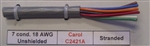 GENERAL CABLE CAROL 18AWG 7 CONDUCTOR STRANDED UNSHIELDED   GRAY PVC CMG 300V 60C C2421A (305M = FULL ROLL)