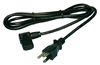 PHILMORE C252 AC POWER CORD, NEMA 5-15P TO RIGHT ANGLE      IEC320C13, 13A @ 125VAC, 18AWG, 6' LENGTH