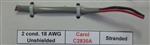 GENERAL CABLE CAROL 18AWG 2 CONDUCTOR STRANDED UNSHIELDED   GRAY PVC CMG 300V 60C C2830A (305M = FULL ROLL)