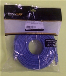 SIGNAMAX C5E-114BU-100FB CAT5E BLUE PATCH CORD WITH SNAG-PROOF BOOT, 100' LENGTH