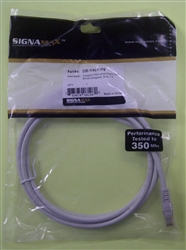 SIGNAMAX C5E-114GY-7FB CAT5E GRAY PATCH CORD WITH SNAG-PROOF BOOT, 7' LENGTH