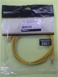 SIGNAMAX C5E-114YE-7FB CAT5E YELLOW PATCH CORD WITH         SNAG-PROOF BOOT, 7' LENGTH