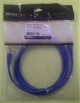 SIGNAMAX C6-115BU-7FB CAT6 BLUE PATCH CORD WITH SNAG-PROOF  BOOT, 7' LENGTH
